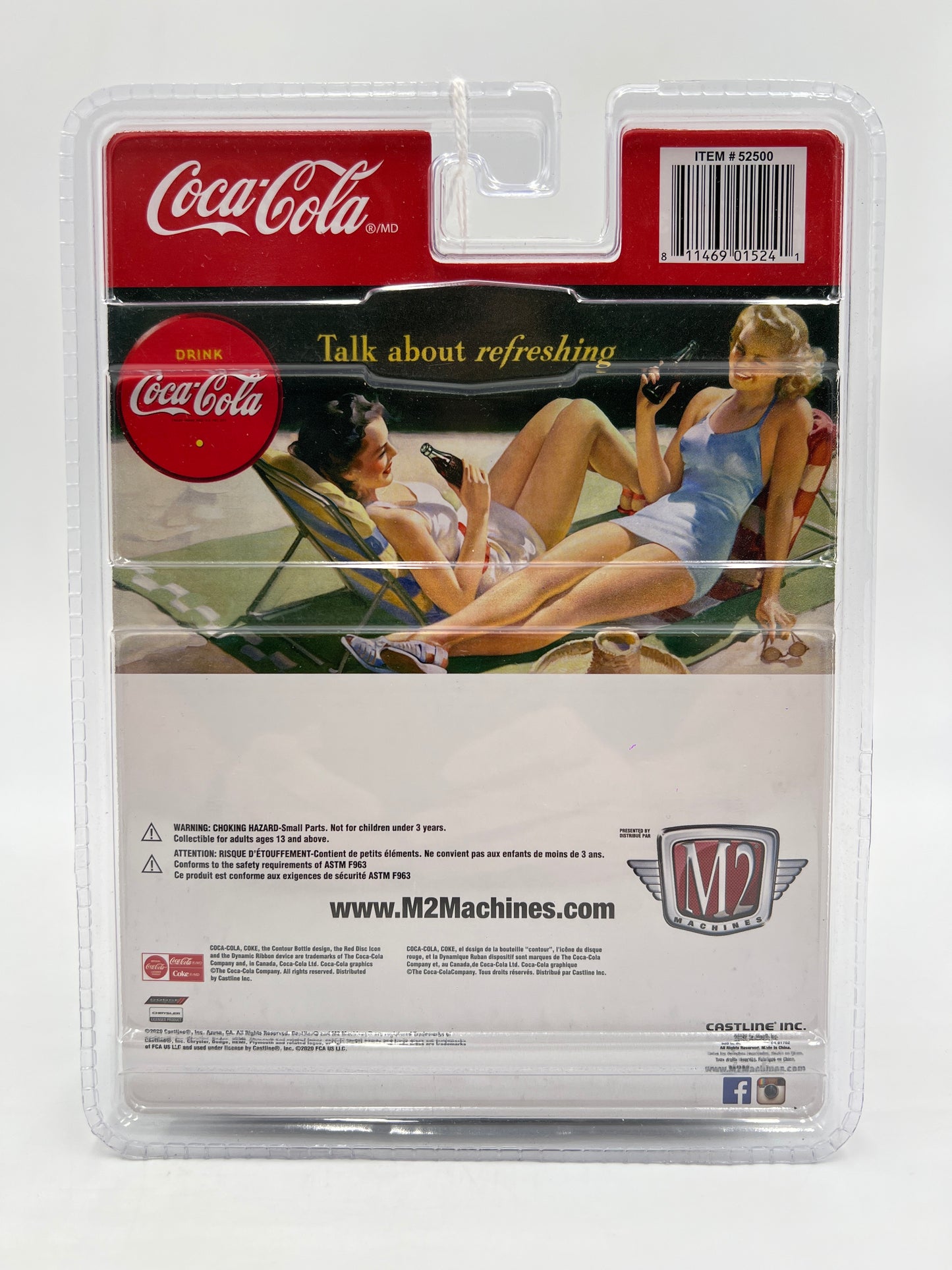 M2 Machines Coca Cola CHASE 1957 Dodge Custom Royal Lancer D500 Red/White BB01