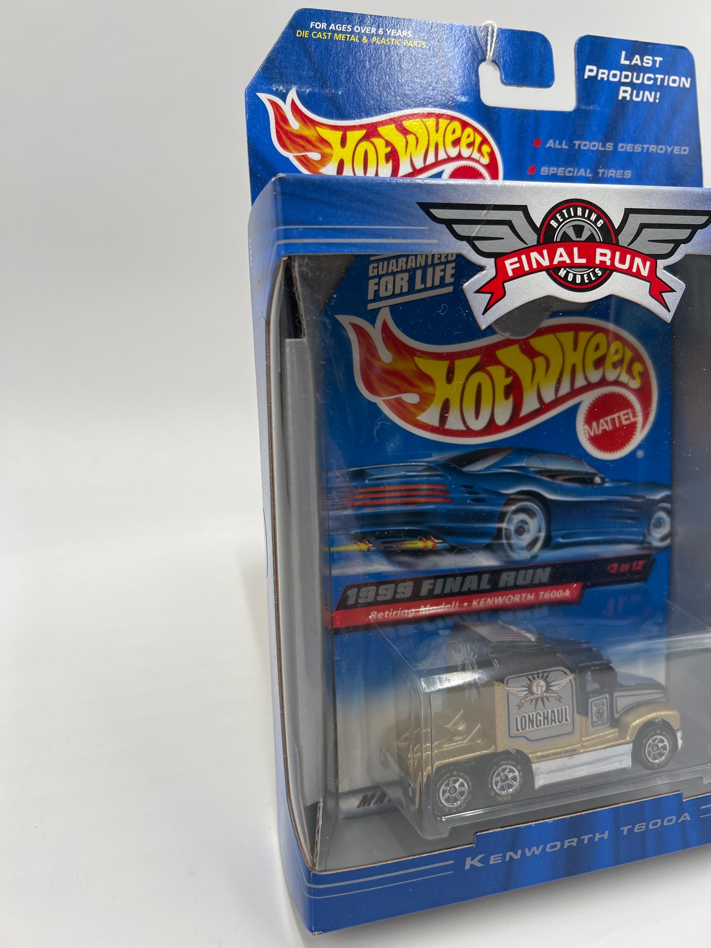 1999 Hot Wheels Final Run #3 Kenworth T600A Black/Gold