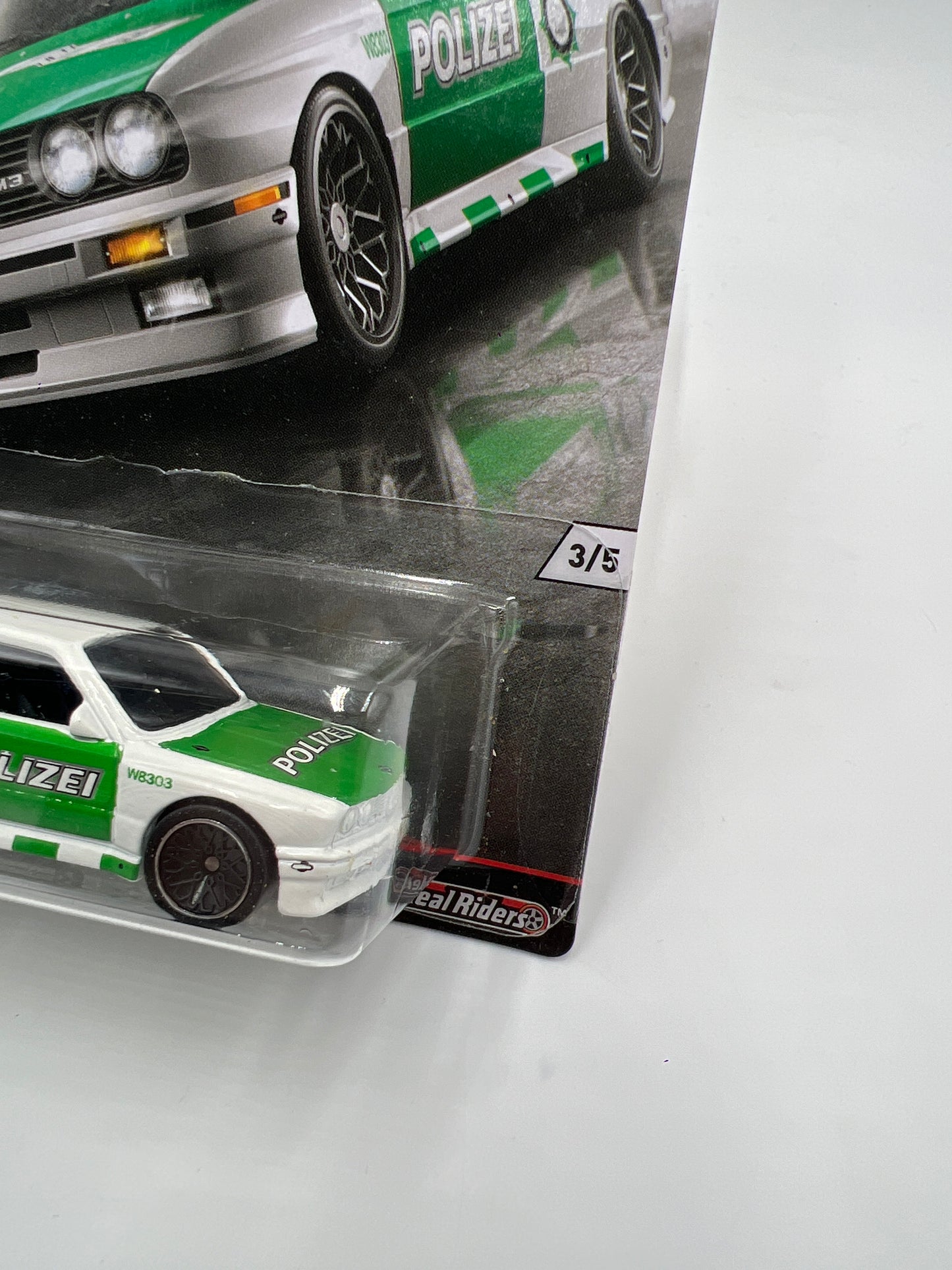 Hot Wheels Premium Euro Style #3 92 BMW M3 Polizei White/Green 245K