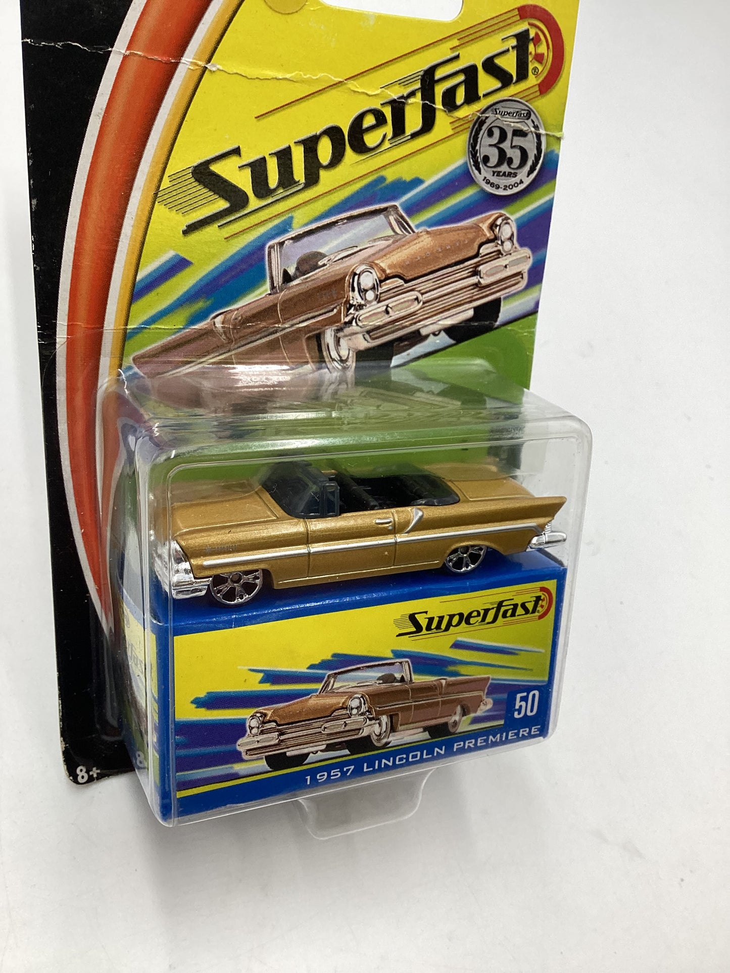 Matchbox 2004 Superfast #50 *Veins* 1957 Lincoln Premiere Gold 173E