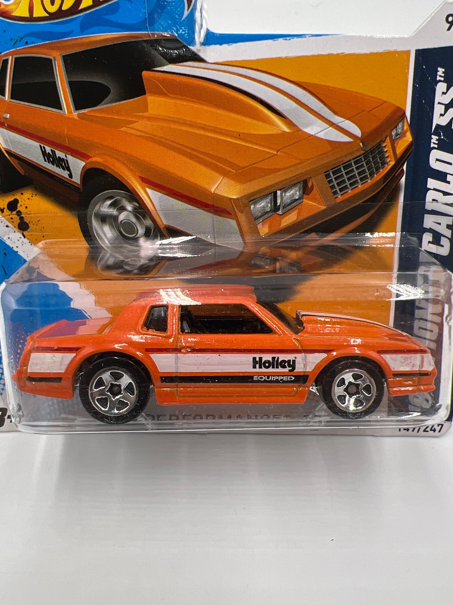 2012 Hot Wheels Short Card Performance #149 86 Monte Carlo SS Orange Holley