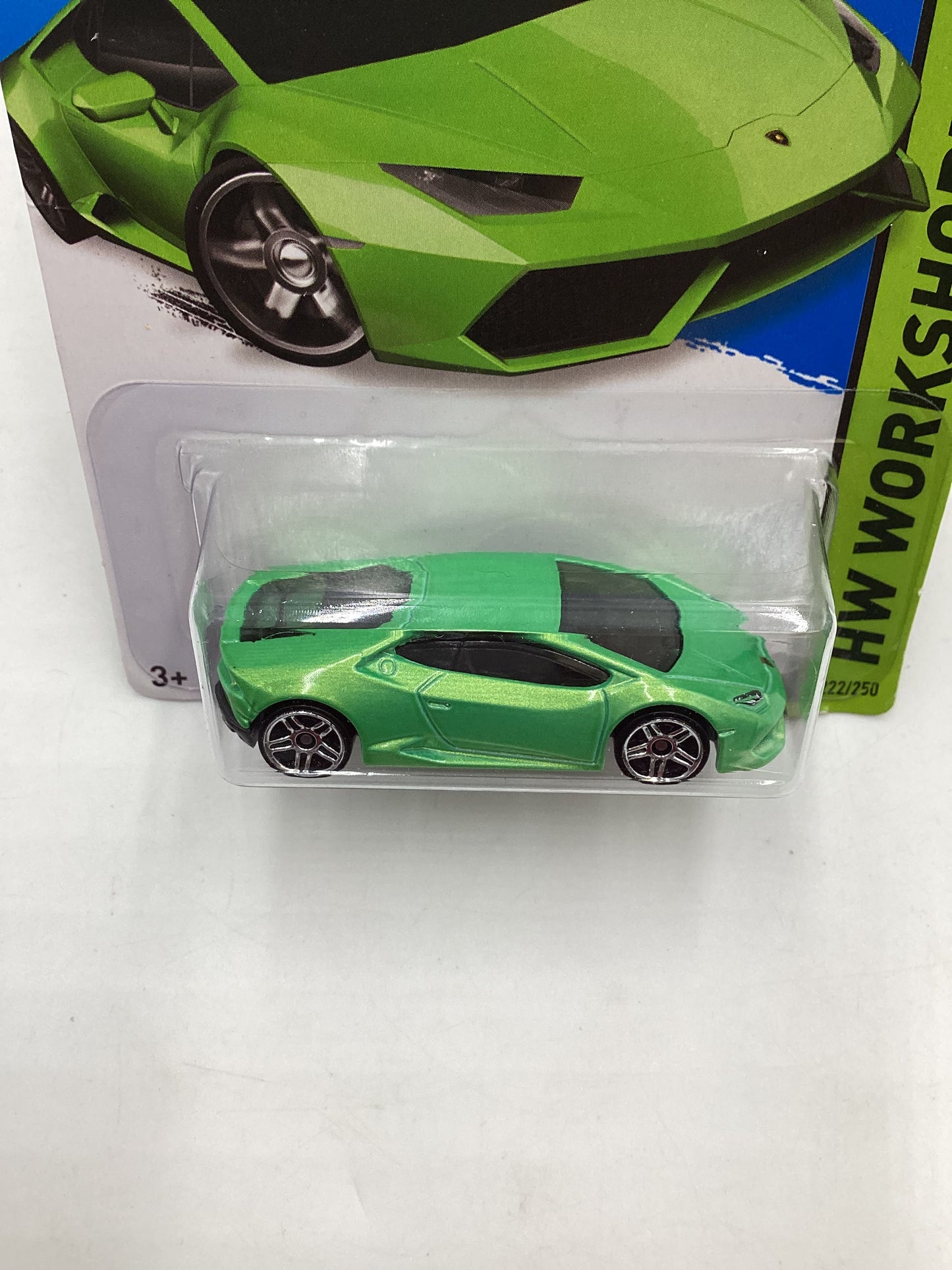 2015 Hot Wheels Workshop #222 *Veins on back* Lamborghini Huracan LP 610-4 Green 101C