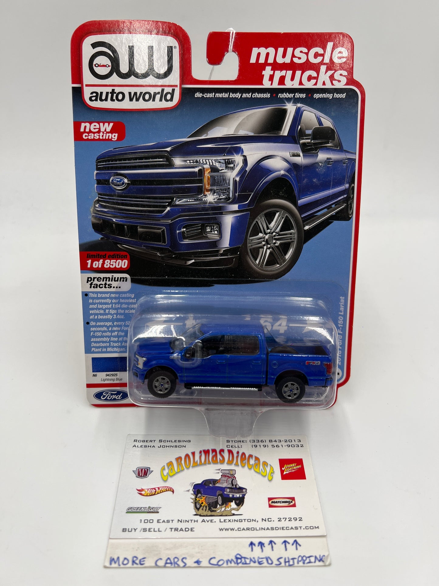 Auto World Muscle Trucks Release 4 Version A 2018 Ford F-150 Lariat Blue 183C