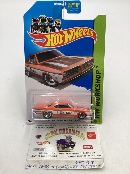 2013 Hot Wheels #240 68 Plymouth Barracuda Formula S Orange 43i