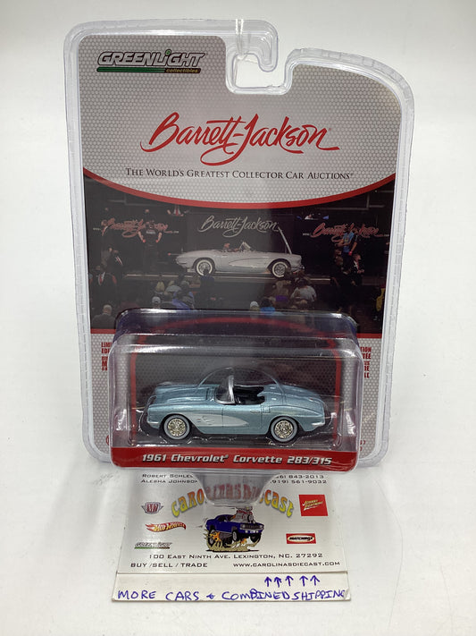 Greenlight GL Barrett Jackson Series 7 1961 Chevrolet Corvette 283/315 Light Blue 179F