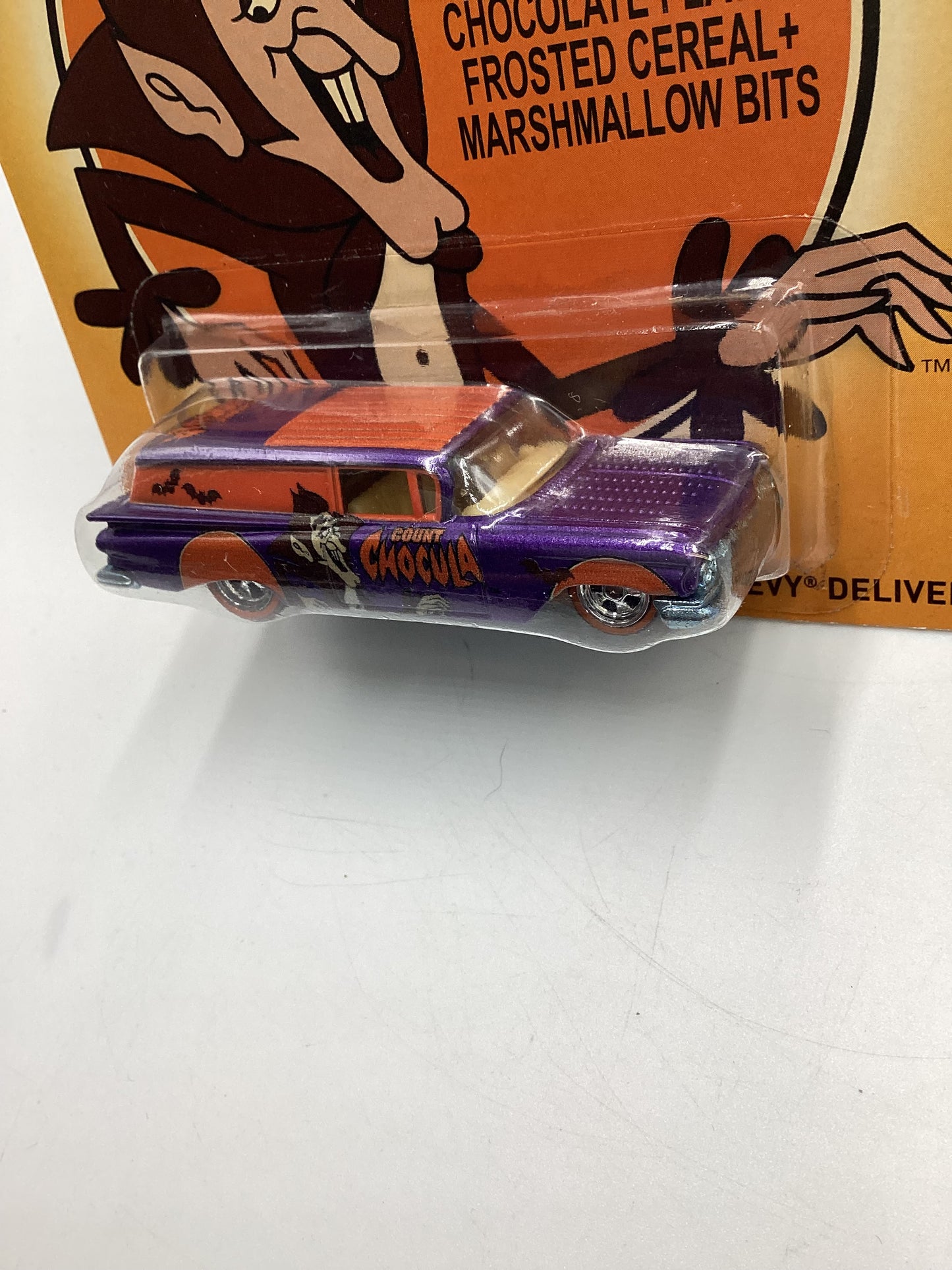 Hot Wheels Pop Culture General Mills Count Chocula 59 Chevy Delivery Purple / Orange 263H