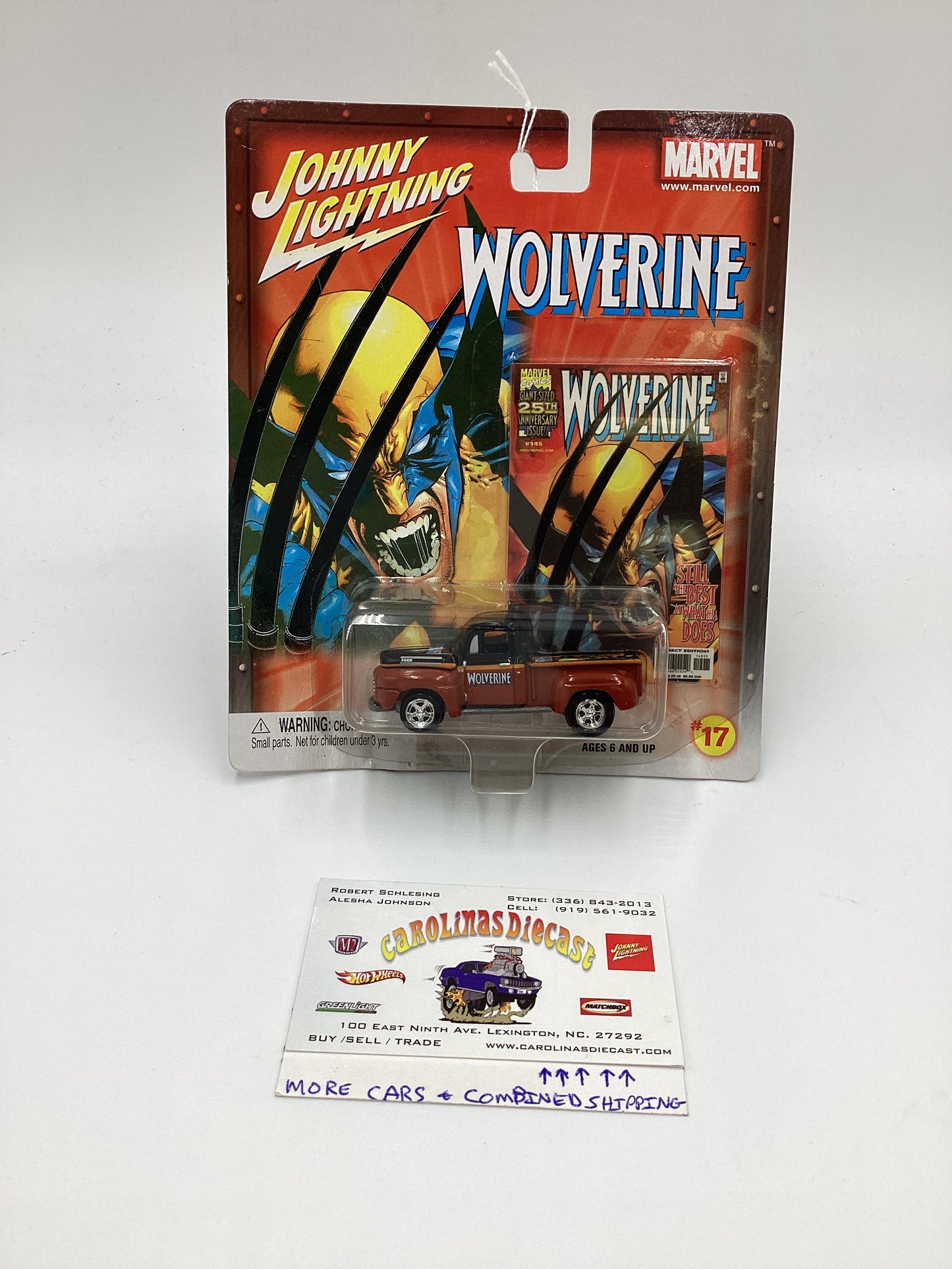 Johnny Lightning Marvel Wolverine #17 50 Ford F1 Pickup Brown *Card Not Perfect* 230A