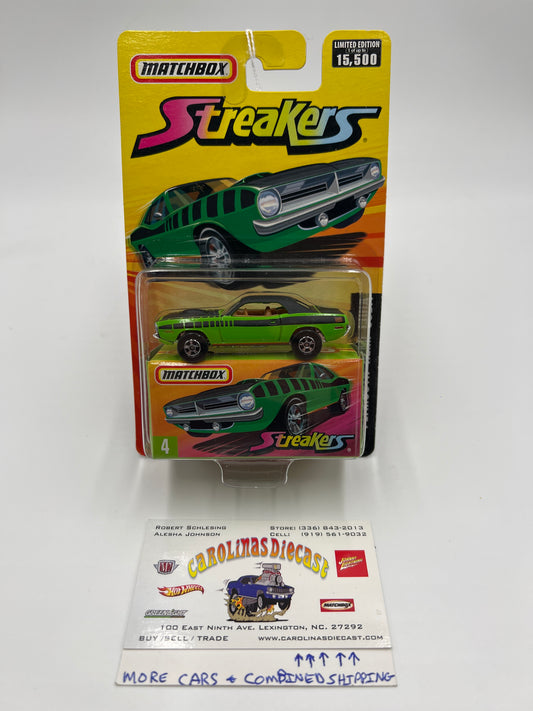 Matchbox Streakers #4 Plymouth Hemi Cuda Green 170G