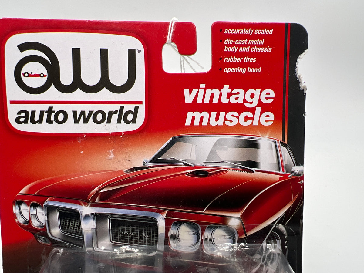 Auto World Vintage Muscle #3 1969 Pontiac Firebird Dark Red (Bad Card) 183C