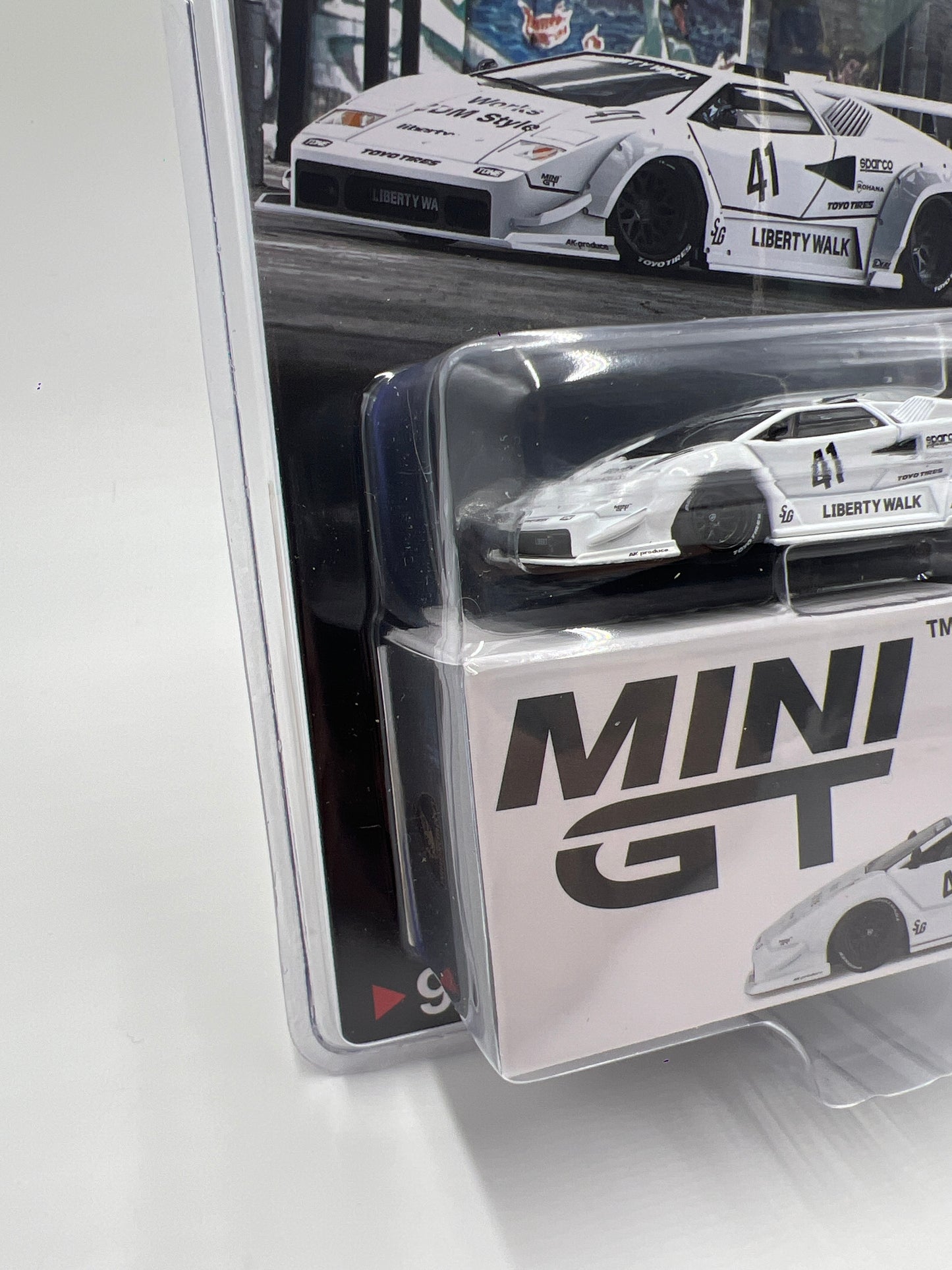 Mini GT 2024 Tokyo Auto Salon Lamborghini Countach LB-Works White #966