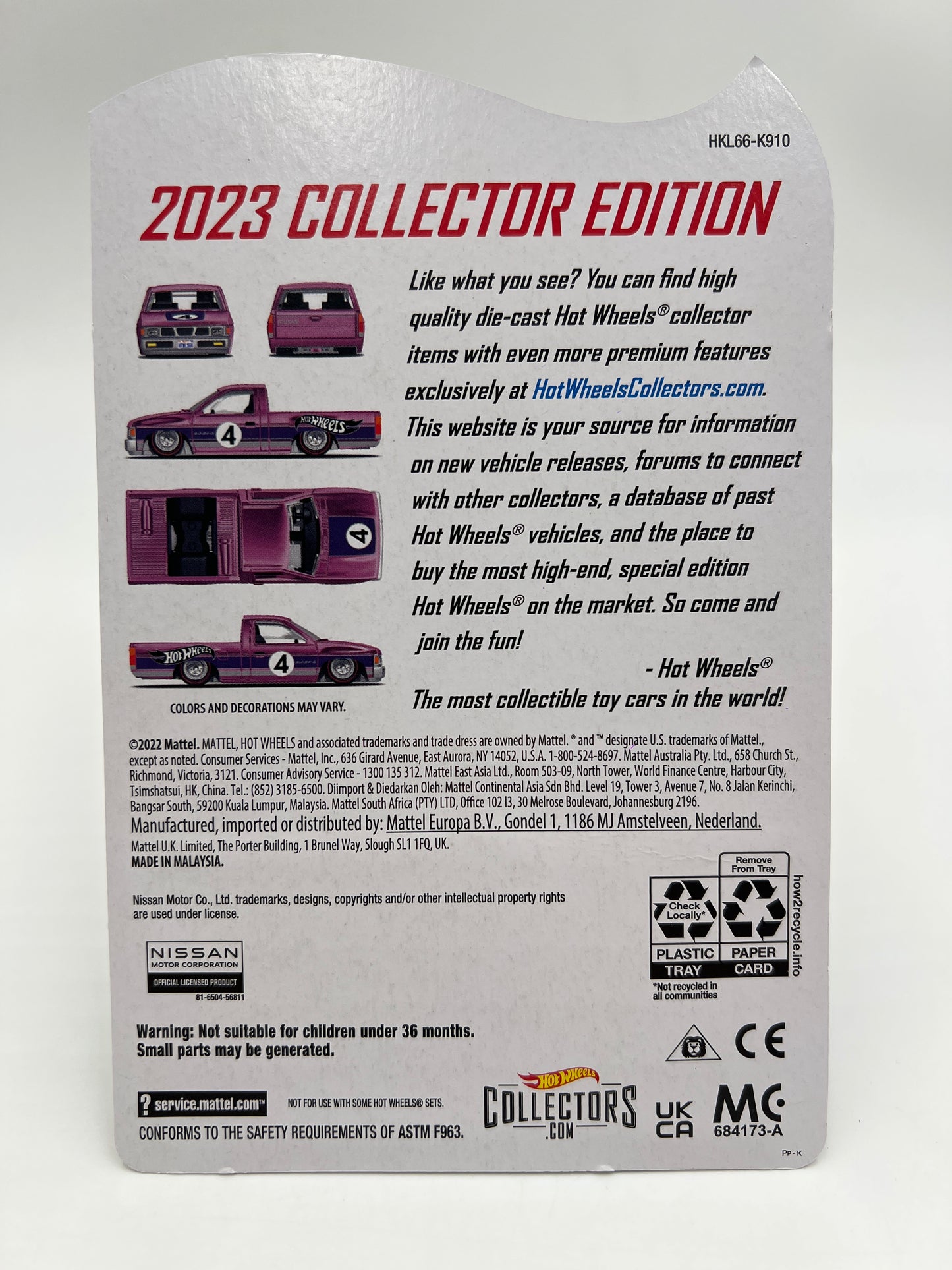 2023 Hot Wheels Target Mail In #4 Custom 93 Nissan Hardbody D21 Purple W/ Protector