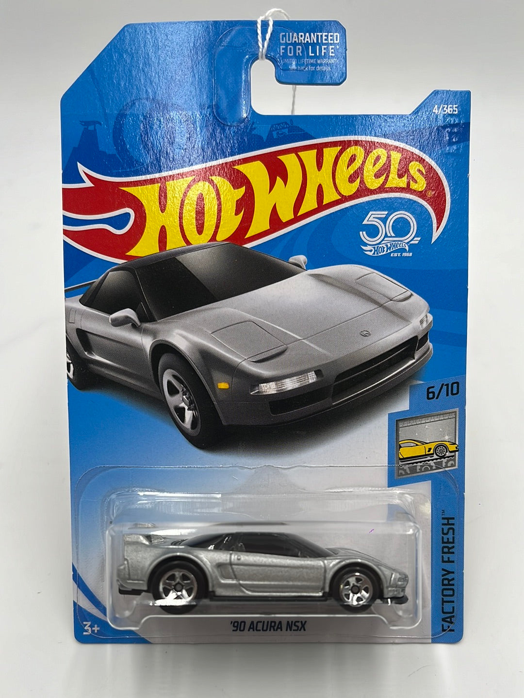 2018 Hot Wheels #4 90 Acura NSX Silver 108C