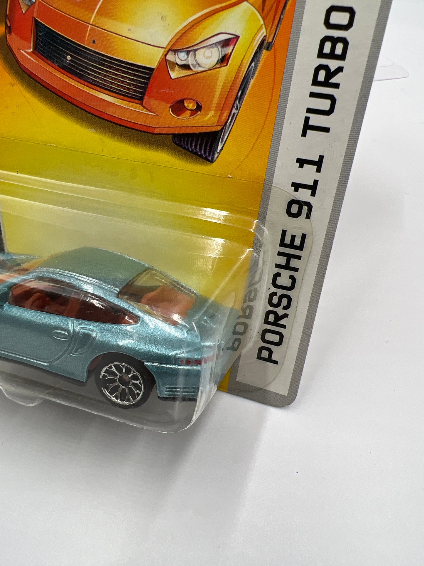 Matchbox MBX Metal #25 Porsche 911 Turbo Light Blue W/Protector