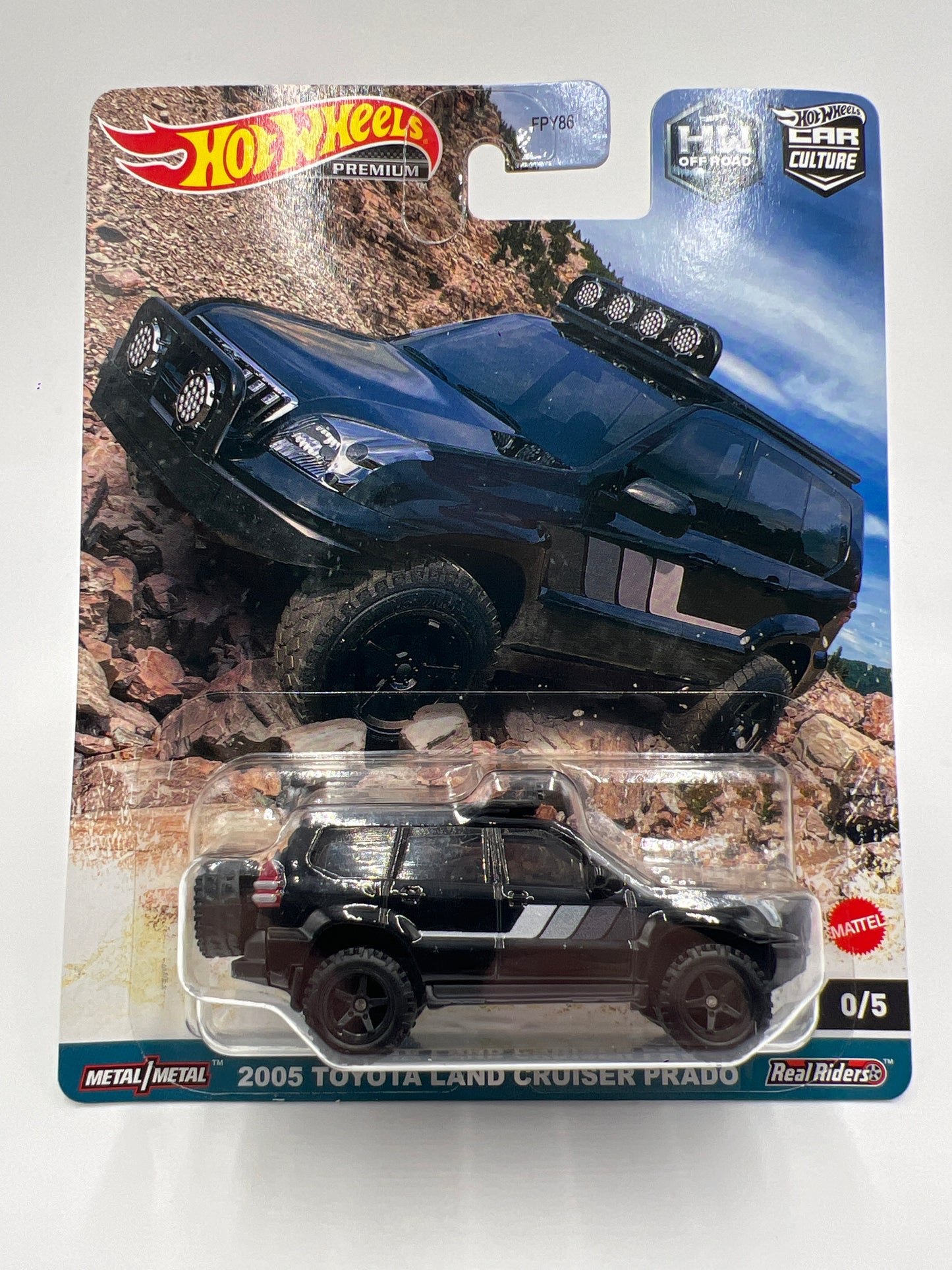 Hot Wheels Premium Car Culture CHASE HW Off Road #0 2005 Toyota Land Cruiser Prado Black W/Protector