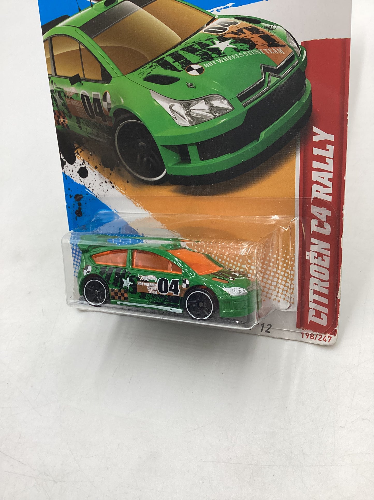 2012 Hot Wheels #198 Citroen C4 Rally Green 68F