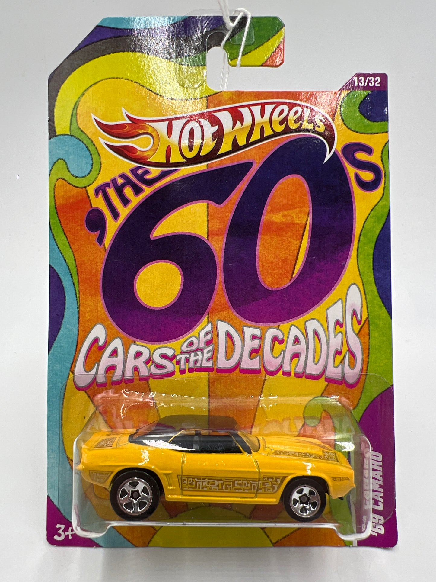 Hot Wheels Cars of the Decades The 60s #13 69 Camaro Yellow 164E