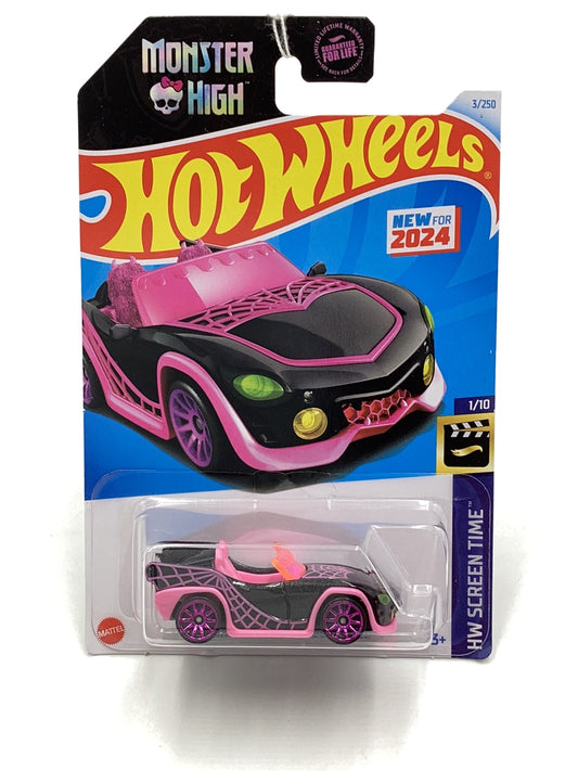 2024 Hot Wheels E case #3 Monster High Ghoul Mobile 120B