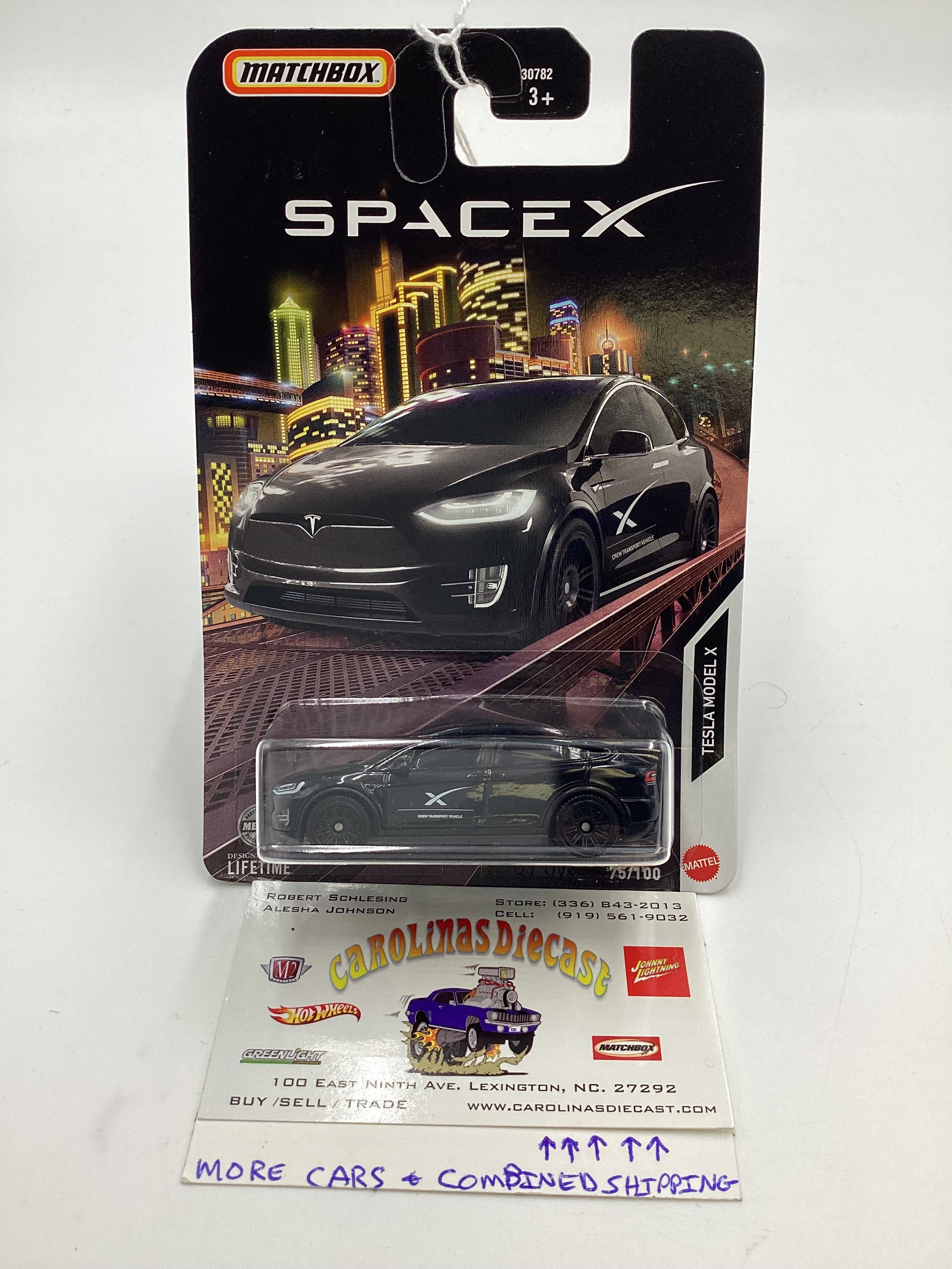 2024 Matchbox #75 spacex space x Tesla Model X Black 51B