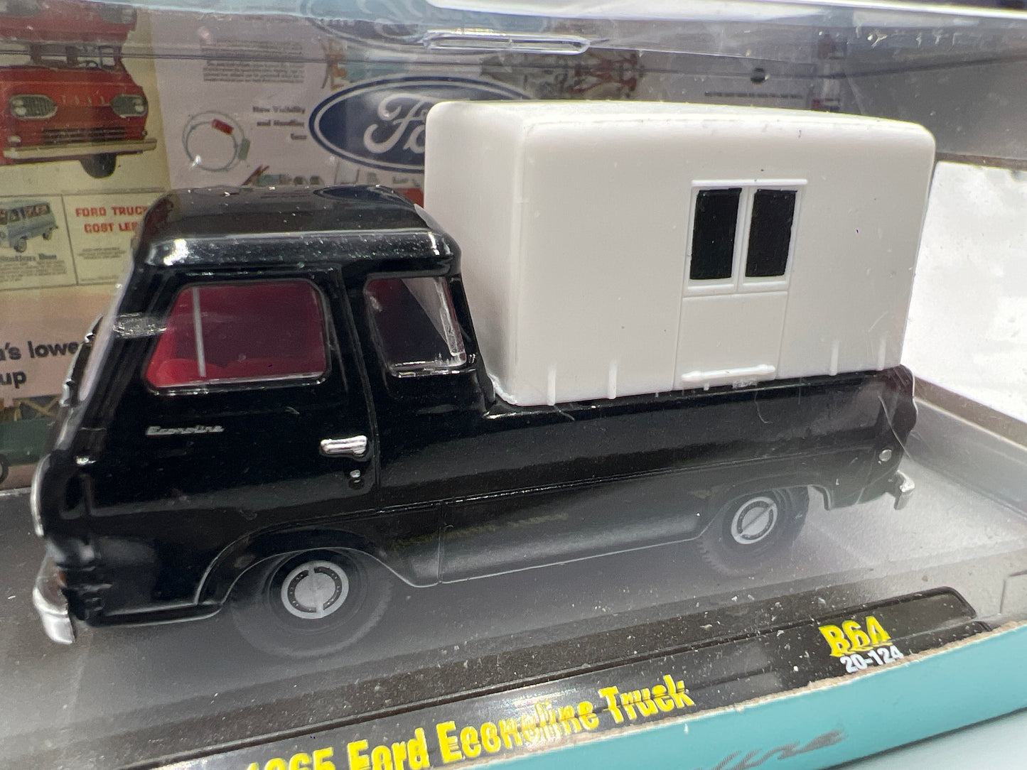 M2 Machines Econoline 1965 Ford Econoline Truck Black R64 (Cracked Case)