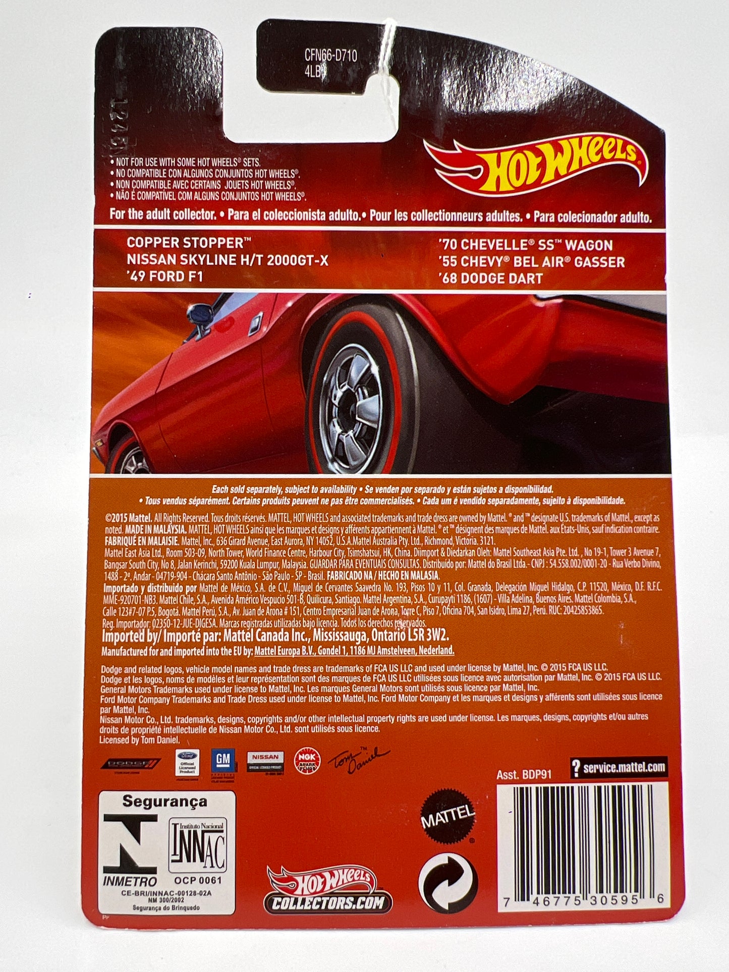 Hot Wheels Heritage Redline #1 Copper Stopper Blue/White 160N