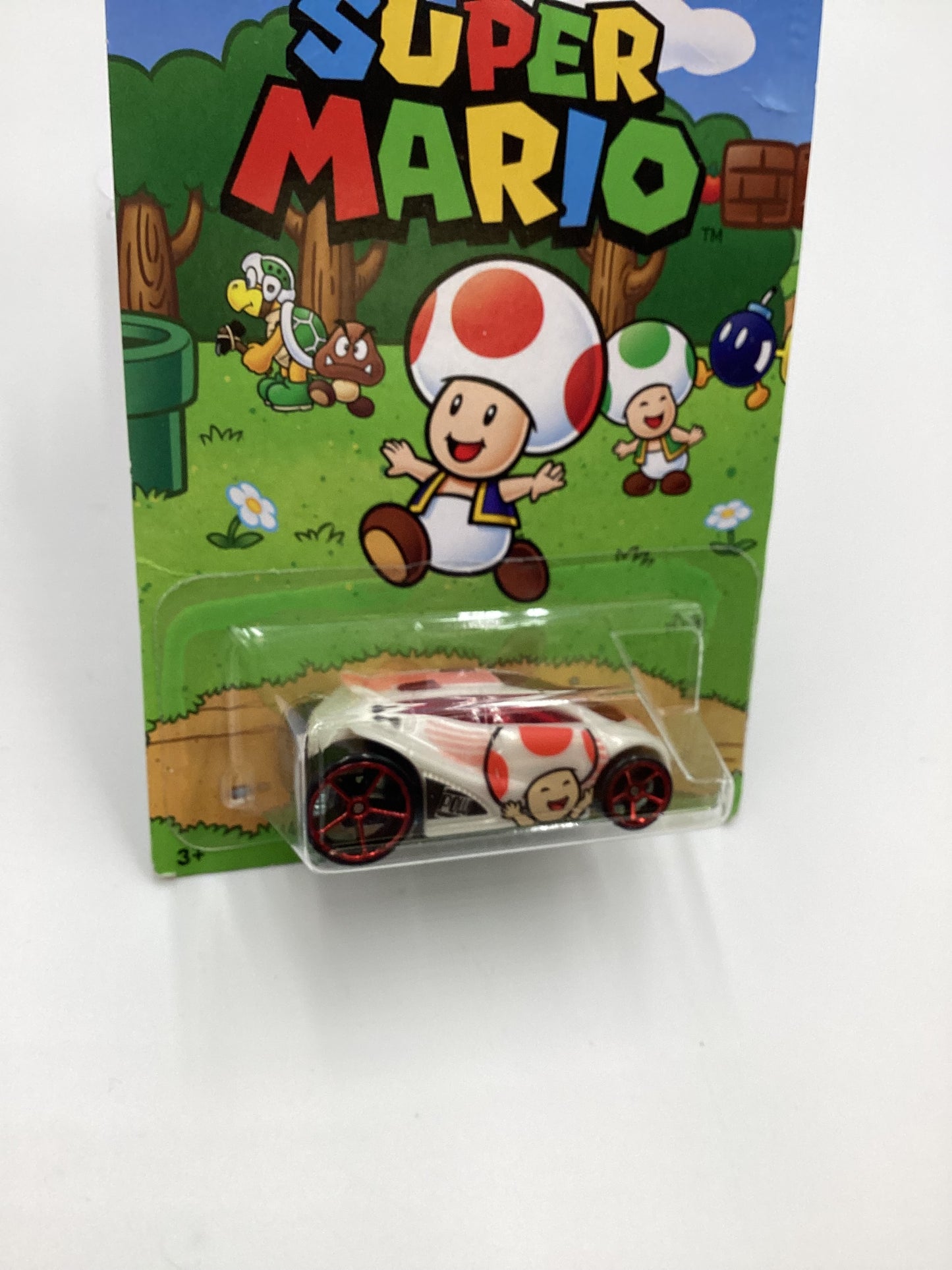 2016 Hot Wheels Super Mario #1 Vandetta White Toad 157A