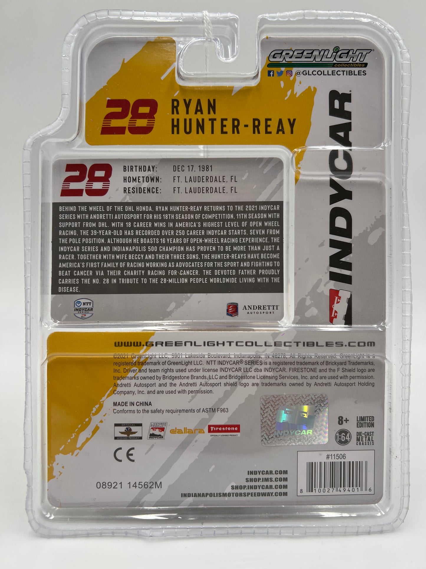 Greenlight Indycar Series #28 Ryan Hunter-Reay