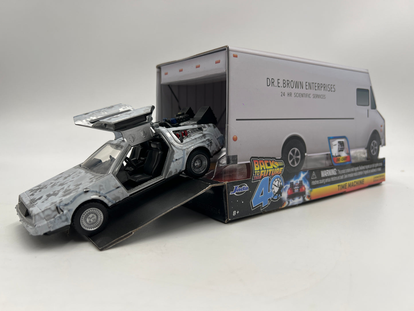 Jada 1/32 Scale Back To The Future 40 Years Edition Time Machine DMC DeLorean W/Box