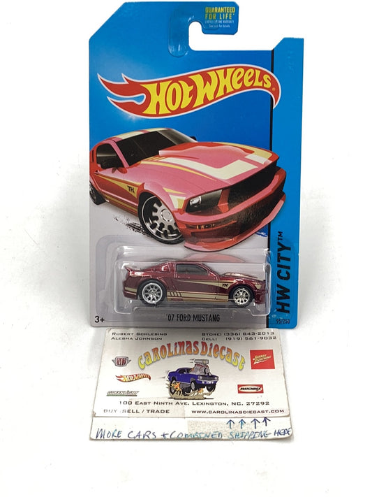 2014 hot wheels super treasure hunt #95 07 Ford Mustang W/Protector