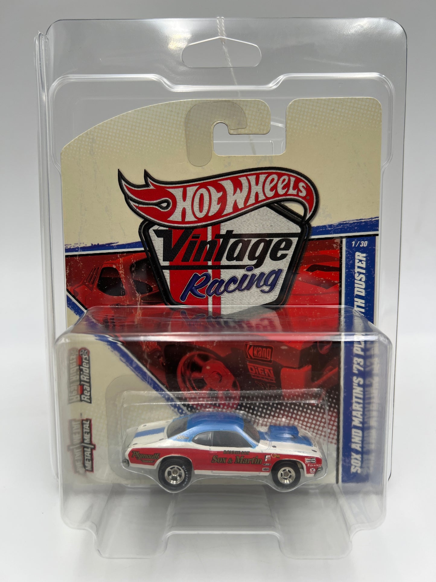 Hot Wheels Premium Vintage Racing #1 Sox And Martins 73 Plymouth Duster W/Protector