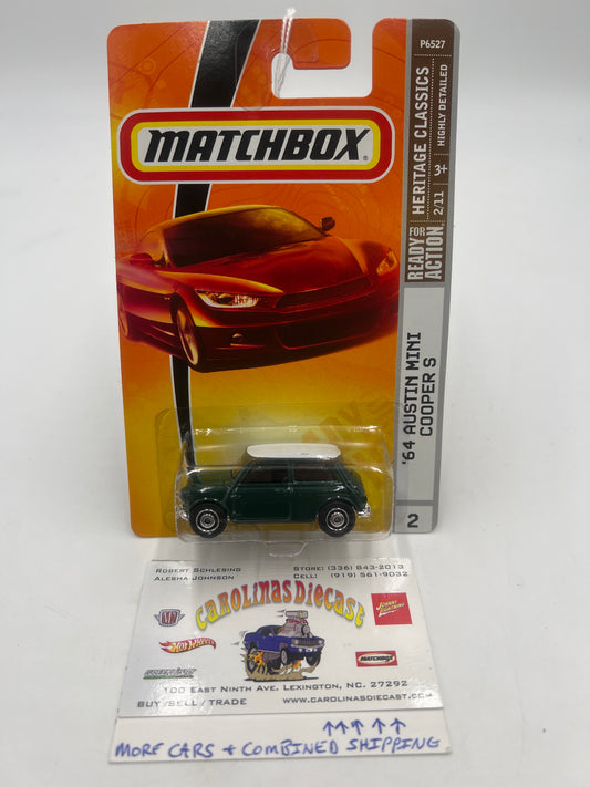 Matchbox Heritage Classics 64 Austin Mini Cooper S Dark Green #2 67B