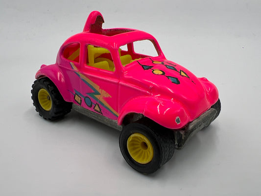 Hot Wheels 1/64 California Customs VW Baja Bug Pink W/Real Riders Loose