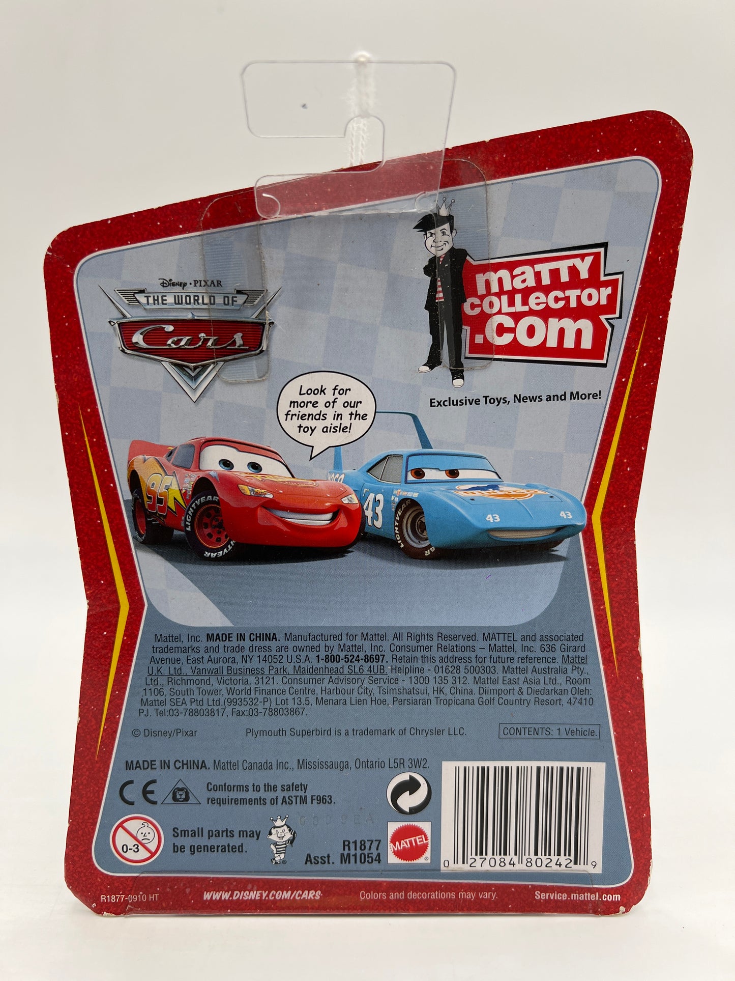 Disney Pixar The World Of Cars Rubber Tires Shifty Drug No 35 138F