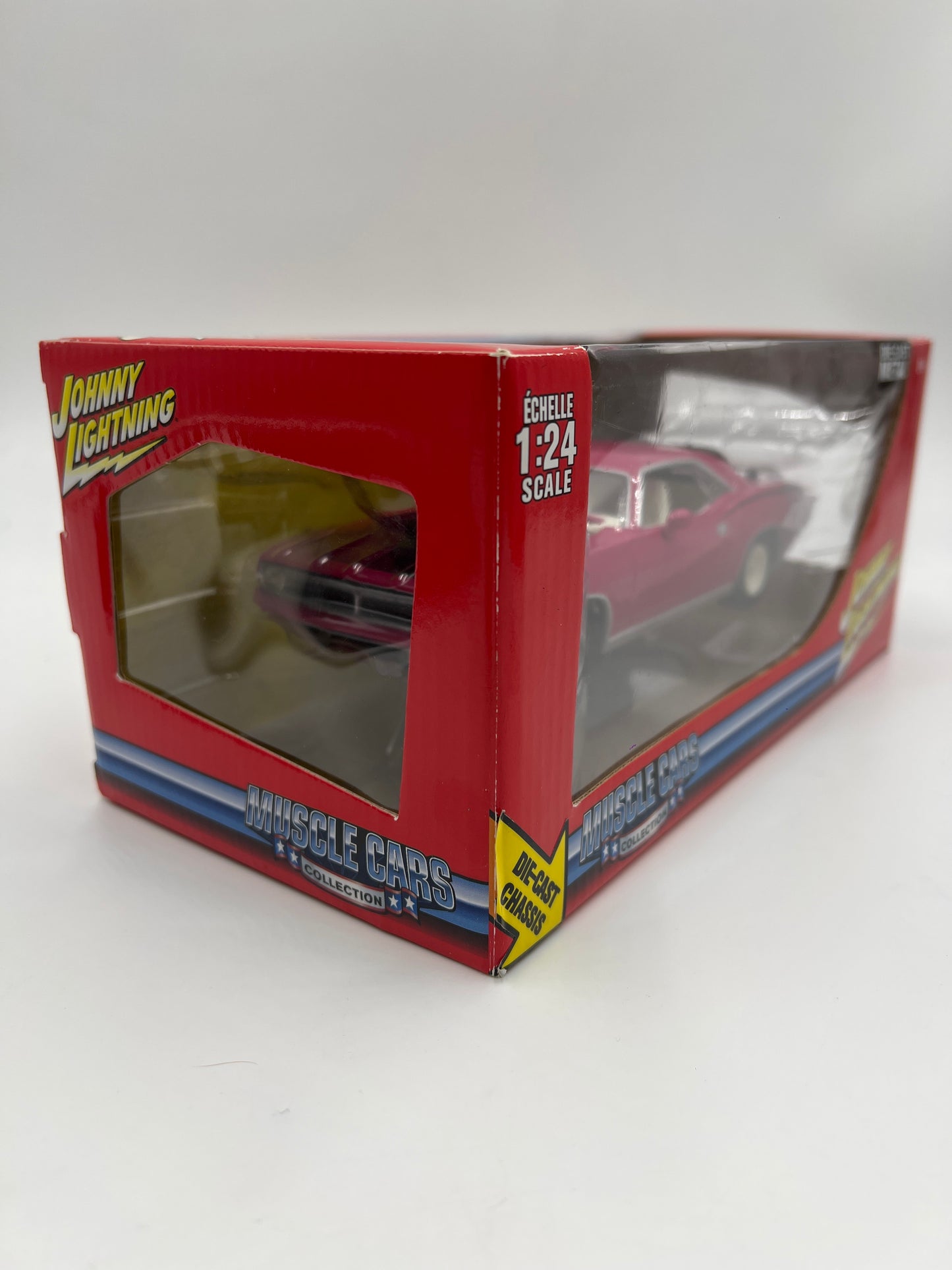 Johnny Lightning 1:24 Scale White Lightning Chase Muscle Cars 1970 Plymouth Hemi Barracuda Pink VHTF
