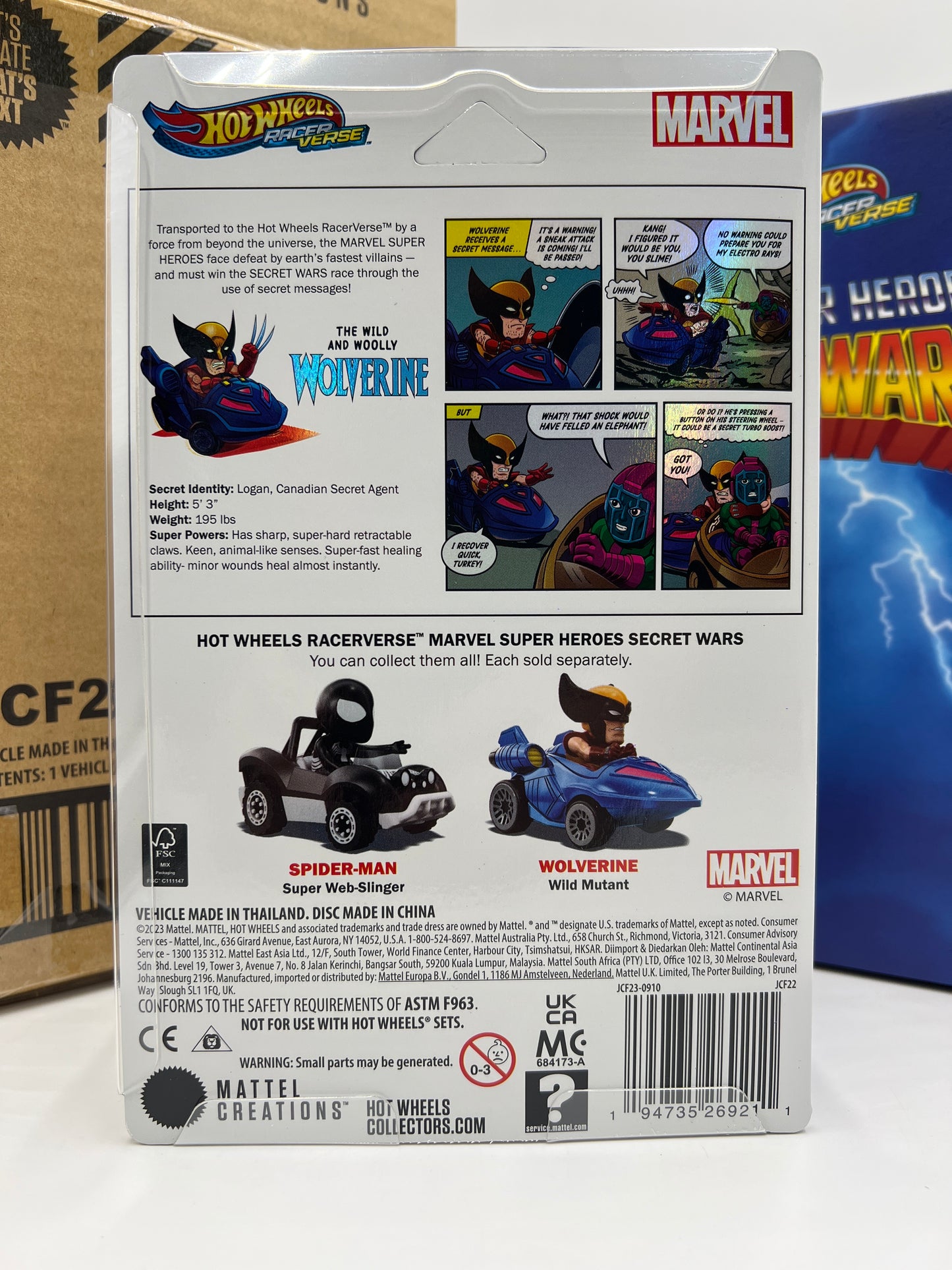 Hot Wheels Mattel Creations CHASE 2024 SDCC Racer Verse Secret Wars Wolverine And X-Jet W/Box VHTF