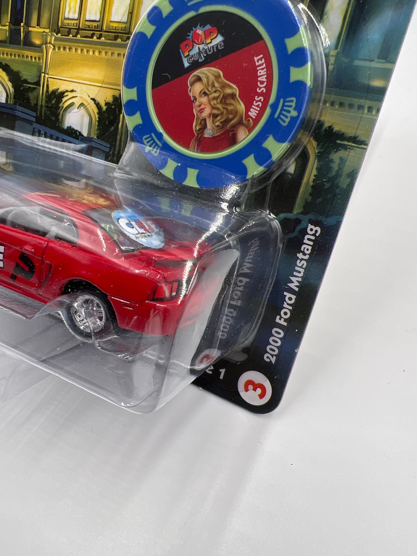 Johnny Lightning Pop Culture Clue Release 1 #3 2000 Ford Mustang Red 230E