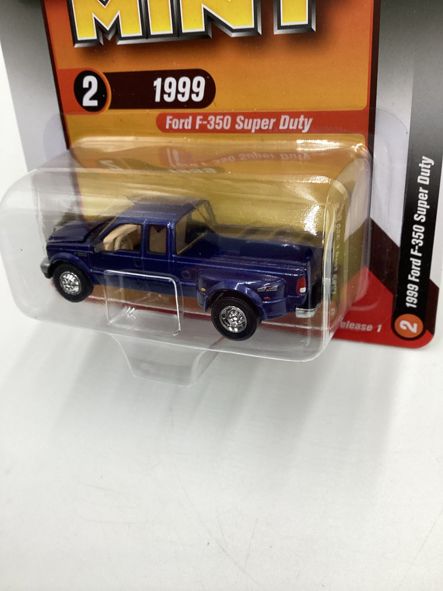 Racing Champions Mint #2 Release 1 Version B 1999 Ford F-350 Super Duty Dually Blue