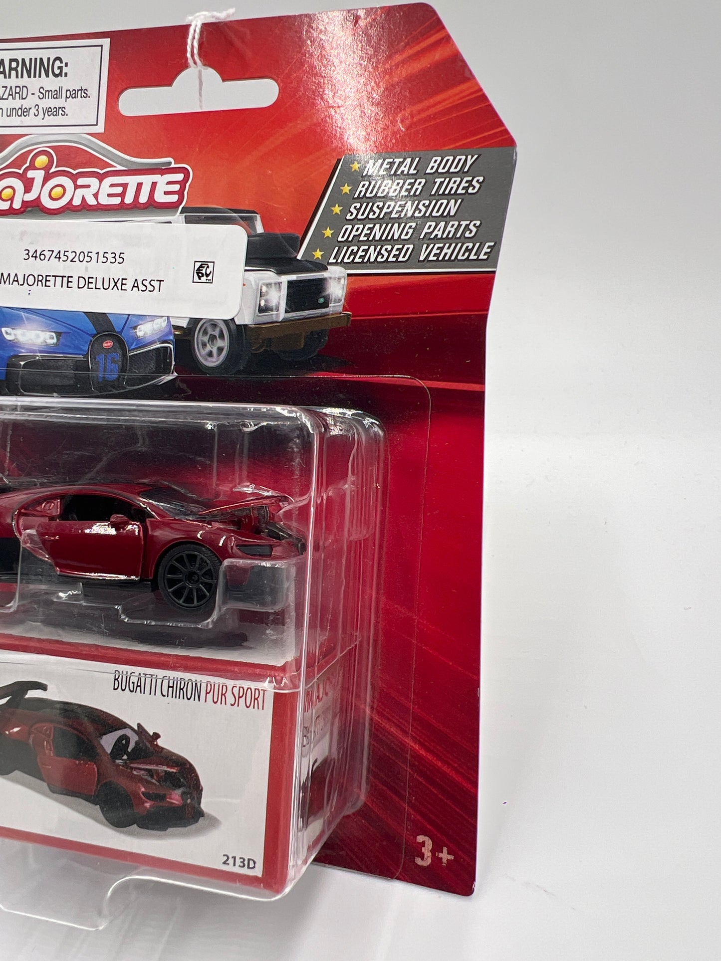 Majorette Deluxe Cars Bugatti Chiron Pur Sport Red 112i