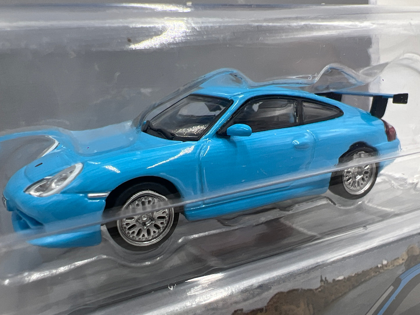 Tarmac Works x IXO Models Mijo Exclusives #69BL Porsche 911 GT3 Type 996 Light Blue 238F