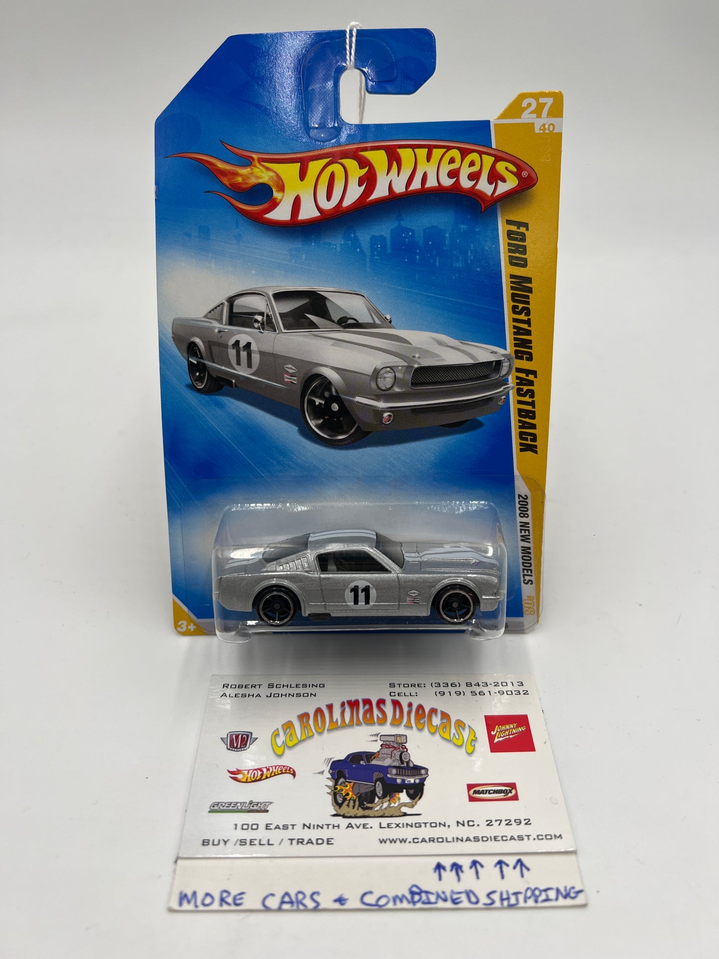 2008 Hot Wheels New Models #27 Ford Mustang Fastback Silver 25i