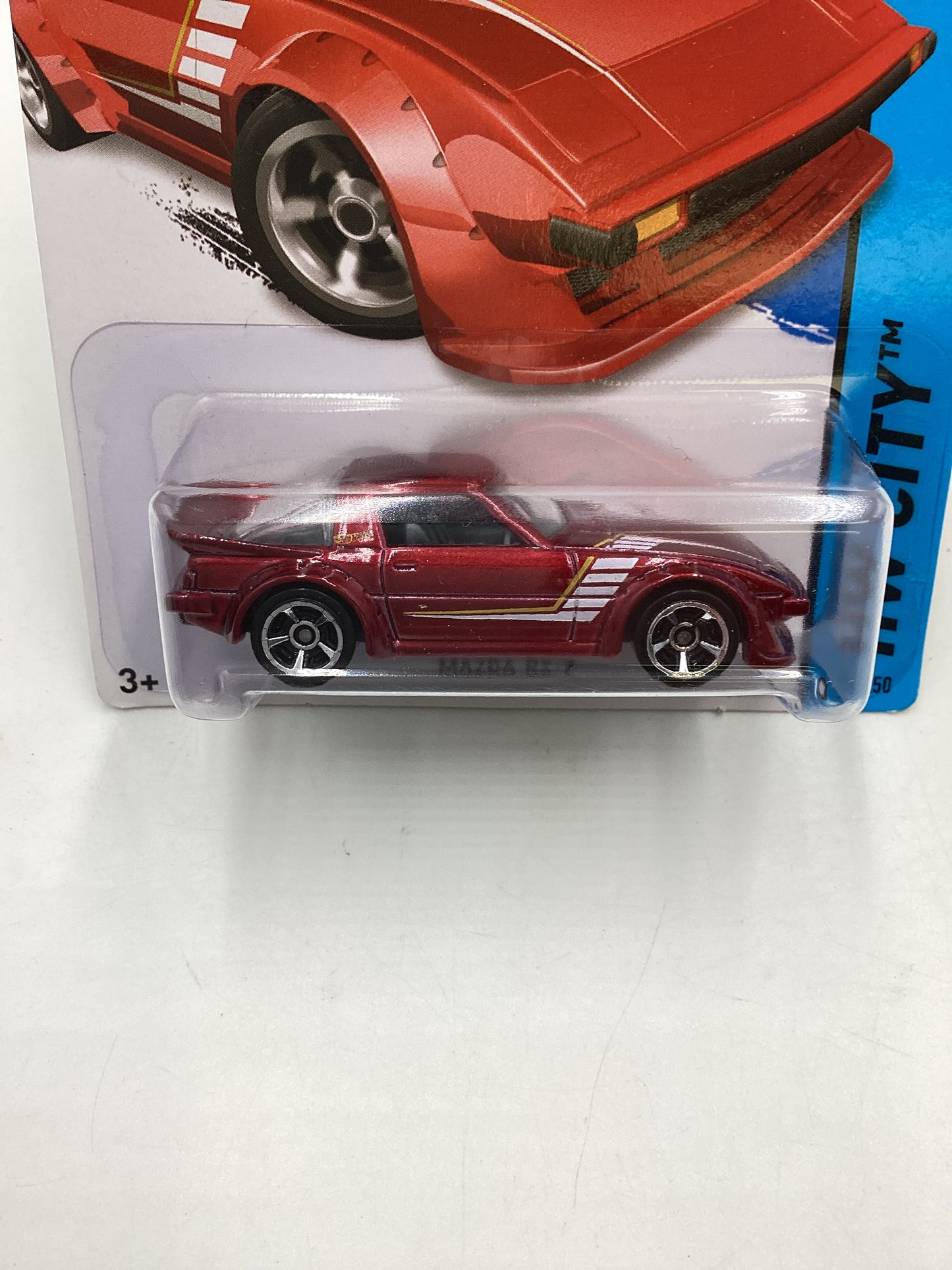 2014 Hot Wheels HW City #21 Mazda RX-7 Red 86E