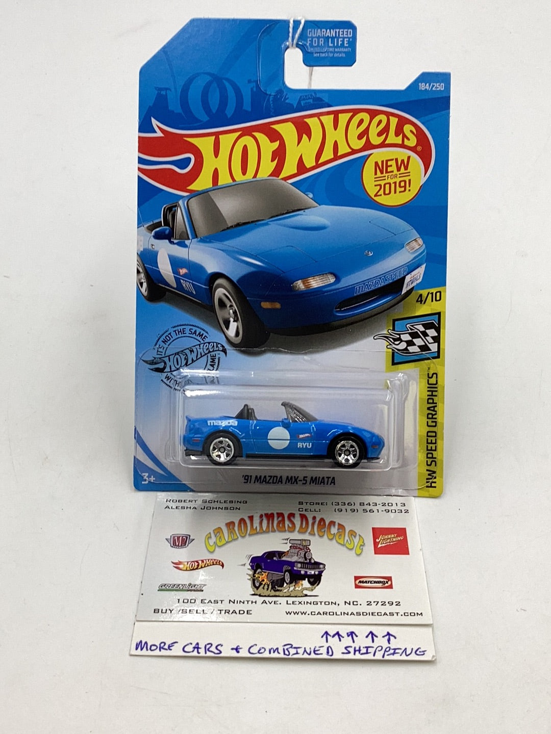 2019 Hot wheels #184 91 Mazda MX-5 Miata 84E