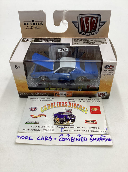 M2 Machines Detroit Muscle 1971 Dodge Charger SE 383 Blue