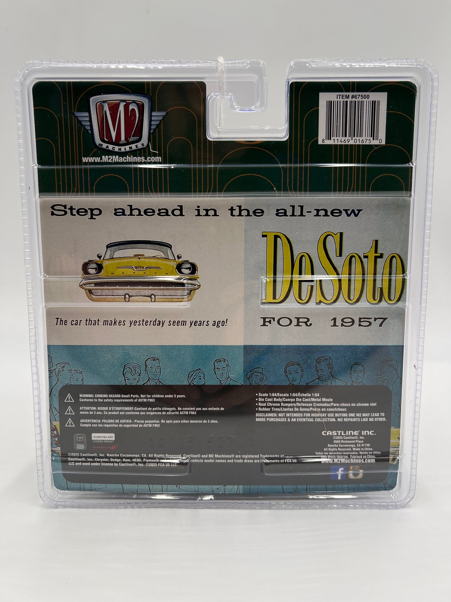 2025 M2 Machines Diorama CHASE 1957 DeSoto Fireflite Green R16 #2