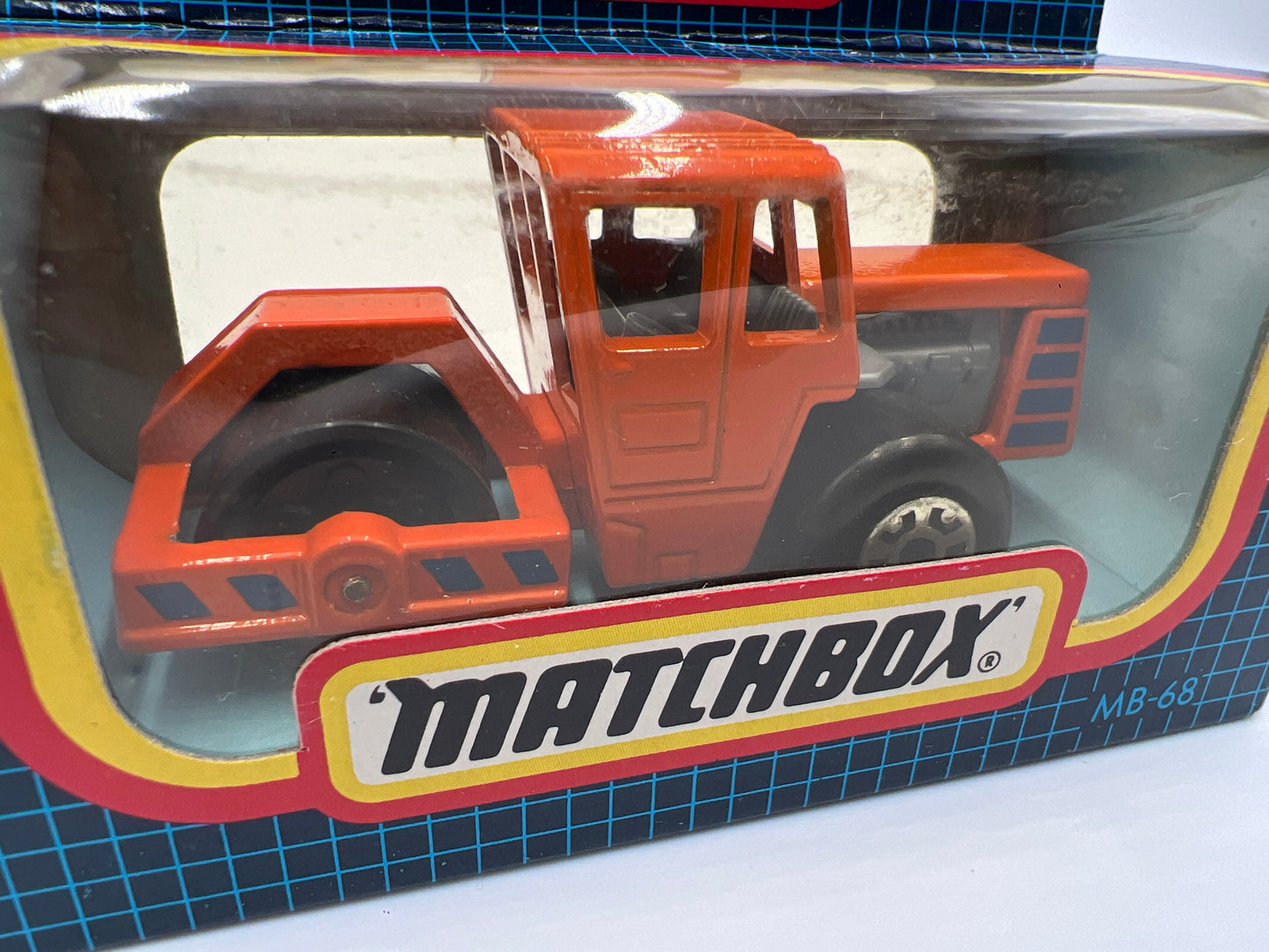 Matchbox #68 Road Roller Orange  (Bad Hook)