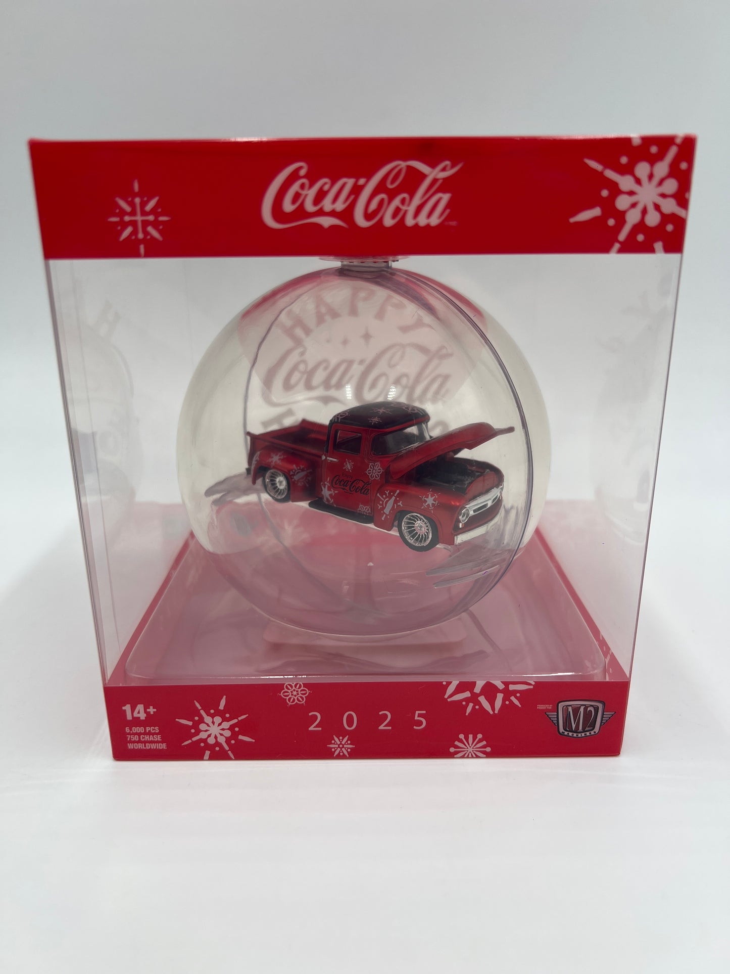 2025 M2 Machines Coca Cola Holiday Christmas Ornaments 1956 Ford F-100 Truck Red