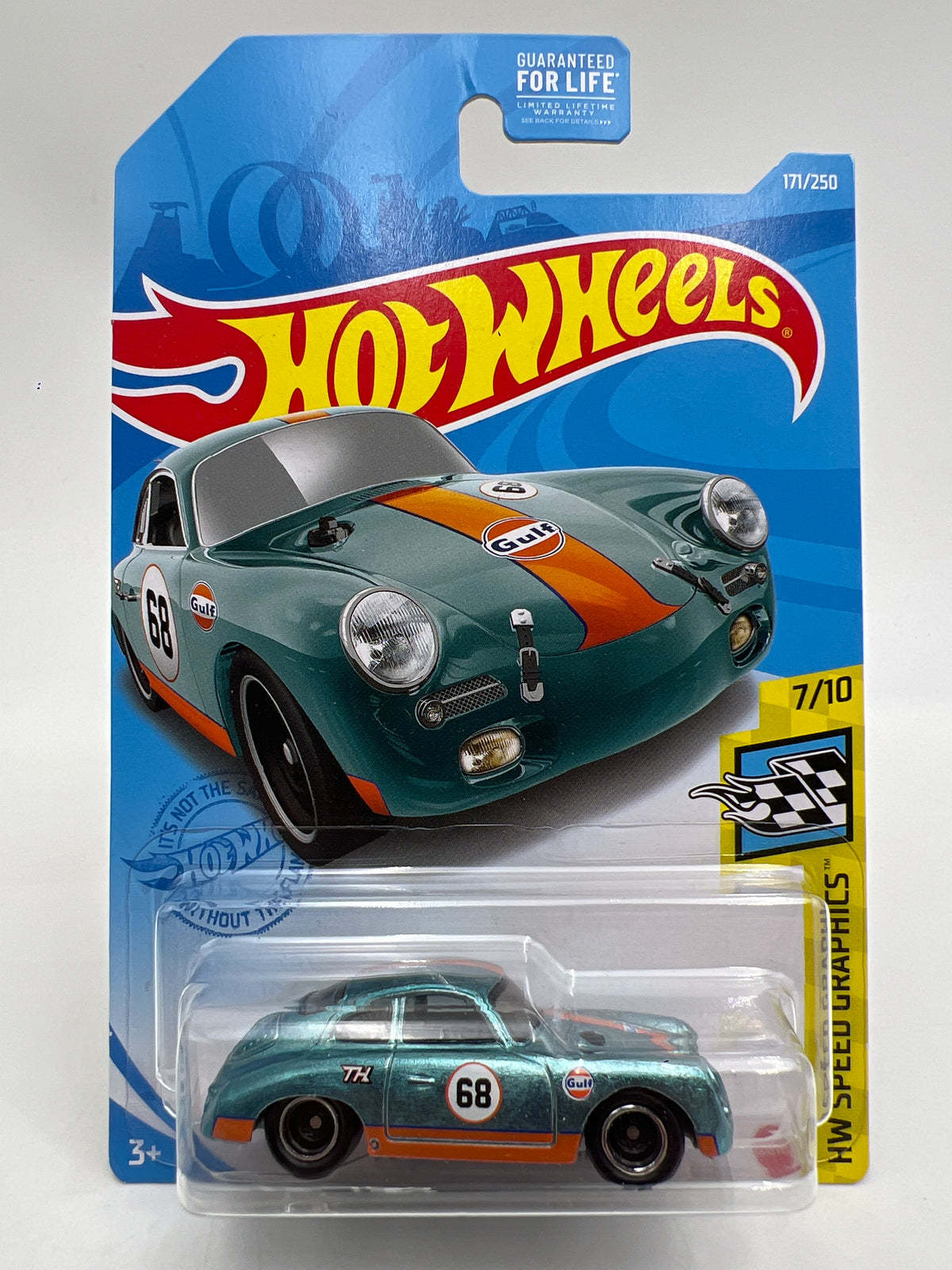 2021 Hot Wheels Super Treasure Hunt #171 Porsche 356 Outlaw Blue Gulf W/ Protector