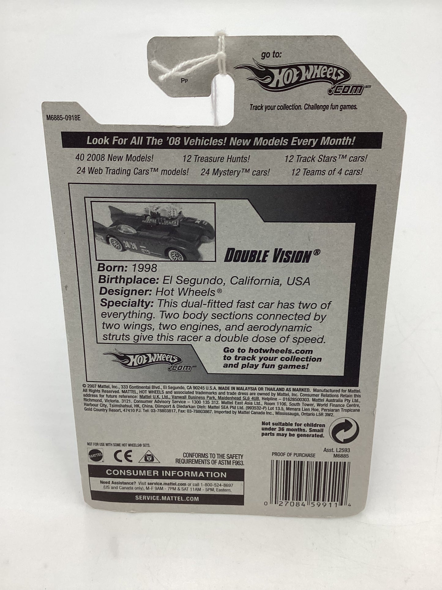 2008 Hot Wheels HW Team: Hot Wheels Racing #147 Double Vision Blue BB6