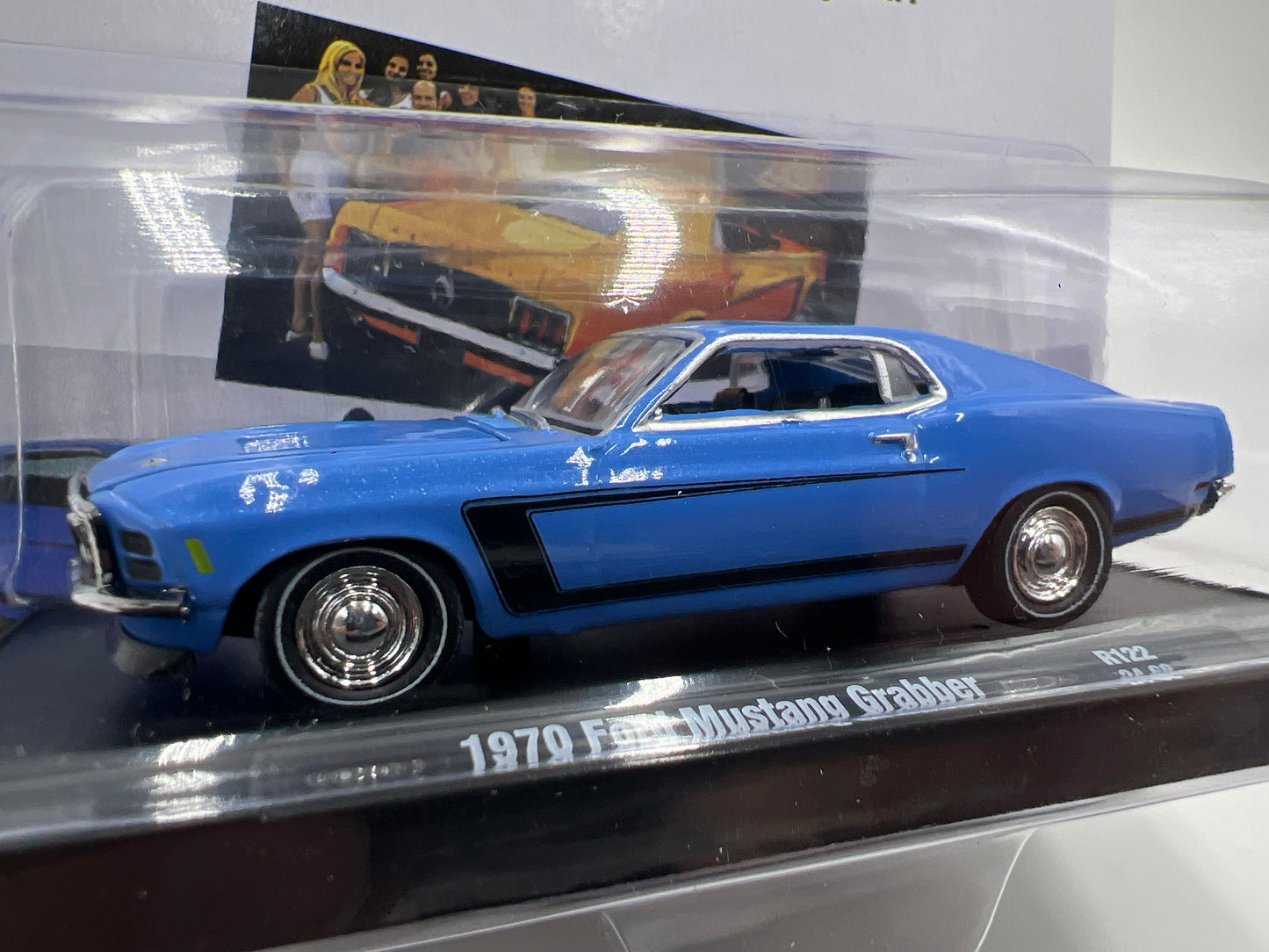 M2 Machines Auto-Drivers 1970 Ford Mustang Grabber Blue R122 189E