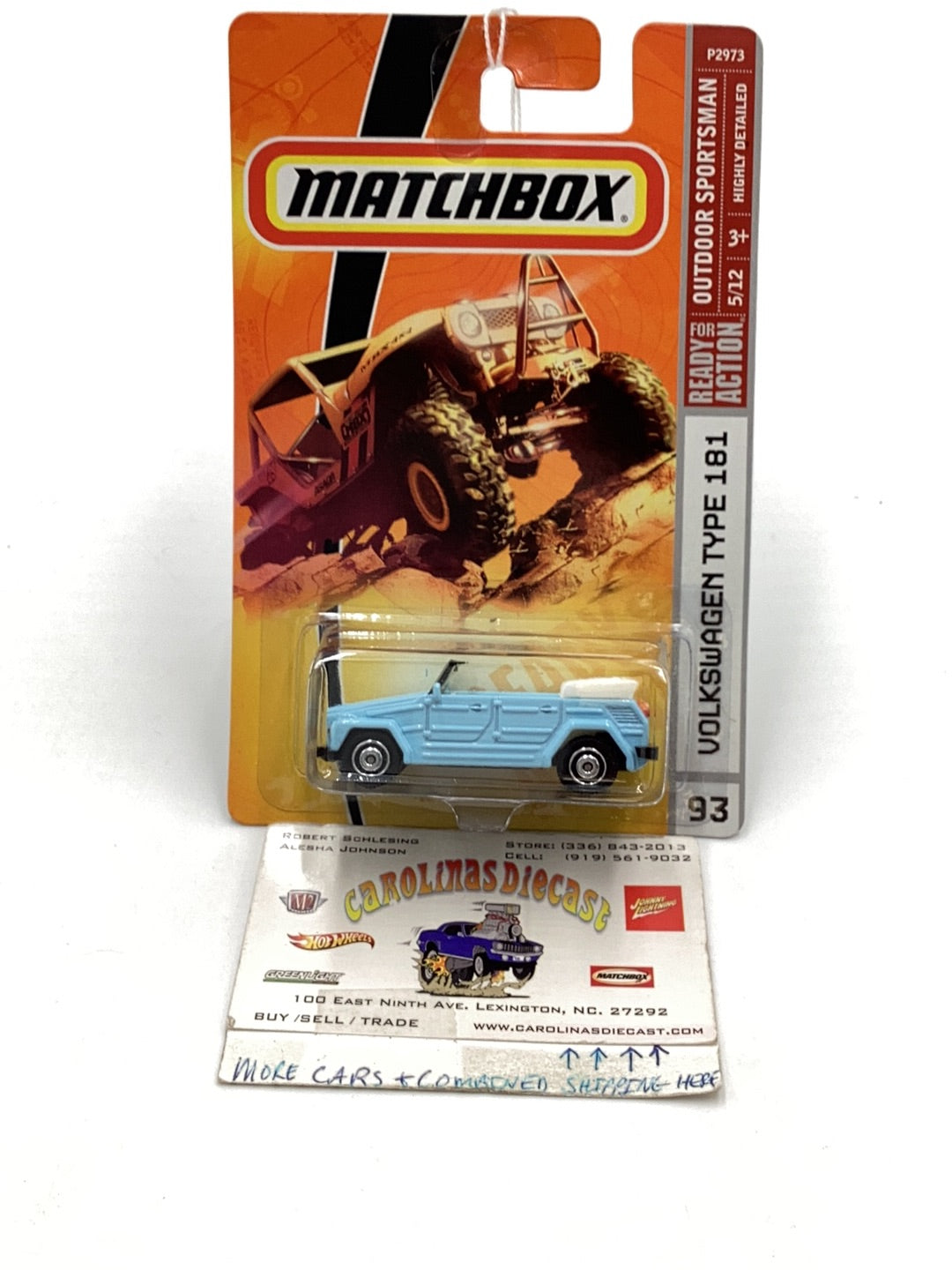 2009 Matchbox #93 Volkswagen Type 181 blue 96G