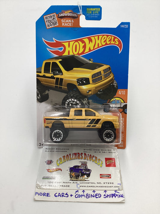 2016 Hot Wheels #144 Dodge Ram 1500 Yellow 48C